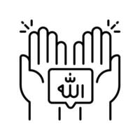 Pray outline icon. EPS 10 file vector