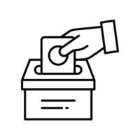Vote Cast outline EPS 10 file vector