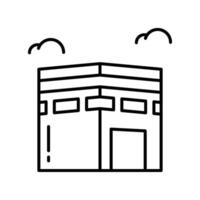 Khana Kaba outline icon. EPS 10 file vector