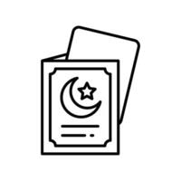 Eid Card outline icon. EPS 10 file vector