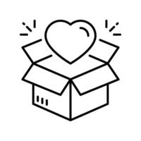 Selfless outline icon. EPS 10 file vector