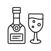 Whiskey outline icon. EPS 10 file vector
