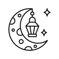 Ramadan Kareem. outline icon. EPS 10 file vector