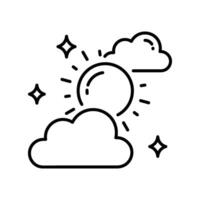 Sunshine outline icon. EPS 10 file vector