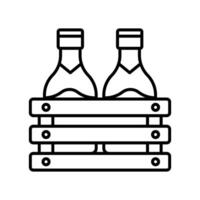 beer Crate outline icon. EPS 10 file vector
