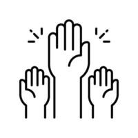 Participation outline icon. EPS 10 file vector