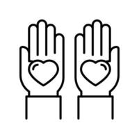 Altruism outline icon. EPS 10 file vector