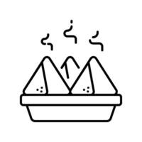 Samosa outline icon. EPS 10 file vector