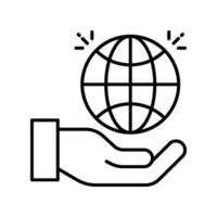 Social Responsibility outline icon. EPS 10 file vector