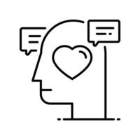 Wellbeing outline icon. EPS 10 file vector