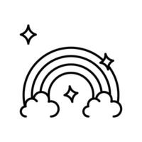 Rainbow outline icon. EPS 10 file vector
