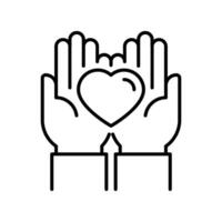 Benevolence outline icon. EPS 10 file vector