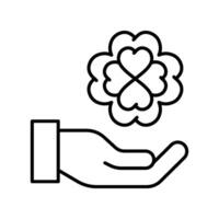Clover leaf outline icon. EPS 10 file vector