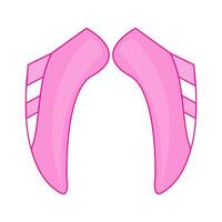 Pink shoes with white stripes on them vector