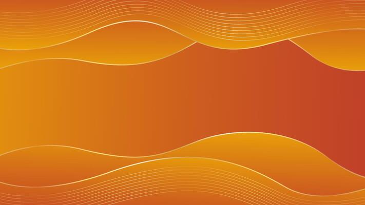 Minimalist orange luxury wave background