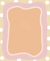 Abstract background with polka dots and a frame. vector