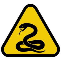 Snake Warning Sign Caution, Danger, Reptile Hazard vector