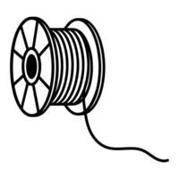 Spool of Filament Unwinding for 3D Printing Technology vector