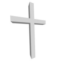 Simple White Christian Cross Symbol Against a Clean Background vector