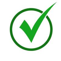 Green Check Mark in Circle Approval, Success, and Verification vector