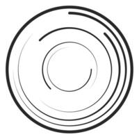 Lens Focus Concentric Motion, Dynamic Circular Lines Radiating Outward vector