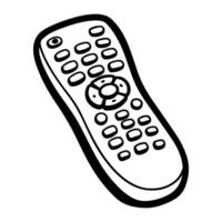 Cartoon Remote Control Device Buttons Channels Power Navigation vector