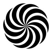 Dynamic, abstract spiral illusion creating a sense of motion and depth vector