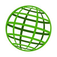 Green Grid Globe Interconnected World, Global Network Concept vector