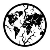 Fractured World, Global Crisis and Environmental Breakdown recession vector