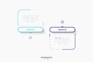 Infographic with icons and 2 steps. Can be used for process diagram, presentations, workflow layout, banner, flow chart. vector