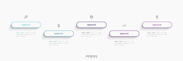 Infographic with icons and 5 options or steps. Can be used for process diagram, presentations, workflow layout, flow chart vector