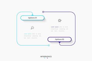 Infographic with icons and 2 options or steps vector