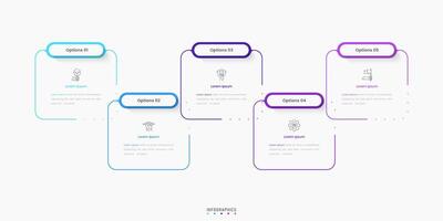 Infographic with icons and 5 options or steps. vector