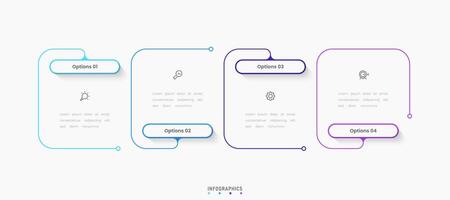 Infographic with icons and 4 options or steps. Can be used for process vector