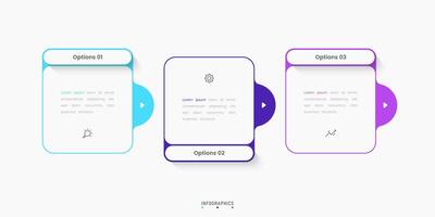 Infographic with icons and 3 options or steps. vector