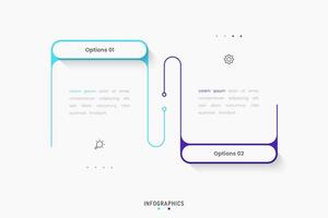 Infographic with icons and 2 options or steps. Can be used for process diagram, presentations, workflow layout, banner, info graph. vector