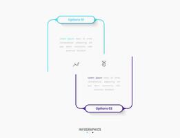 Infographic with icons and 2 steps. Can be used for process diagram, presentations, workflow layout, banner, info graph. vector