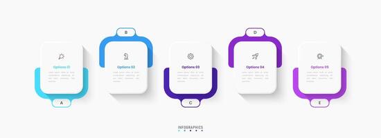 Infographic with icons and 5 options or steps. Can be used for process workflow layout, info graph. vector