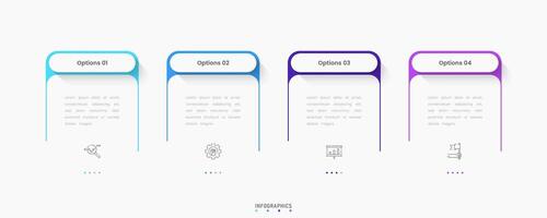 Infographic with icons and 4 options. vector
