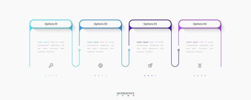 Infographic with icons and 4 options or steps vector