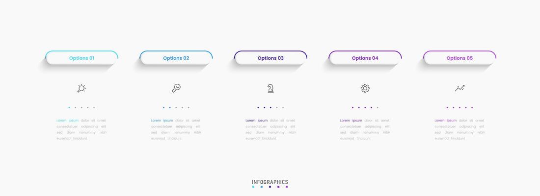 Infographic with icons and 5 options or steps. Can be used for process diagram, presentations, workflow layout, flow chart.