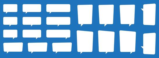 White blank speak bubble balloon, empty cartoon chatting box, message box. vector