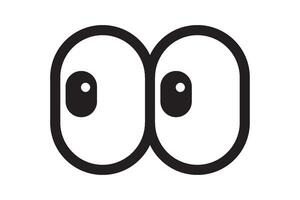 Eyes look icon on background. vector