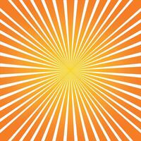 Vibrant orange and white sunburst background with radiating lines creating a dynamic, energetic design. Graphic illustration for lively projects. vector