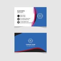 clean and modern business card for professional branding. vector