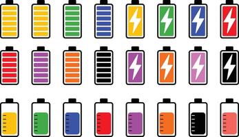 Set of Battery icon vector