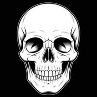Skull Vibes Dark Style on Fire vector
