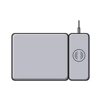 functionality charging mouse pad wireless illustration vector