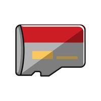 class microsd card cartoon illustration vector