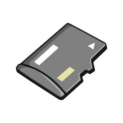 adapter microsd card cartoon illustration